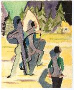 Ernst Ludwig Kirchner Archer - Watercolour Spain oil painting artist